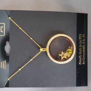 Necklace Gold Army Theme with Charms